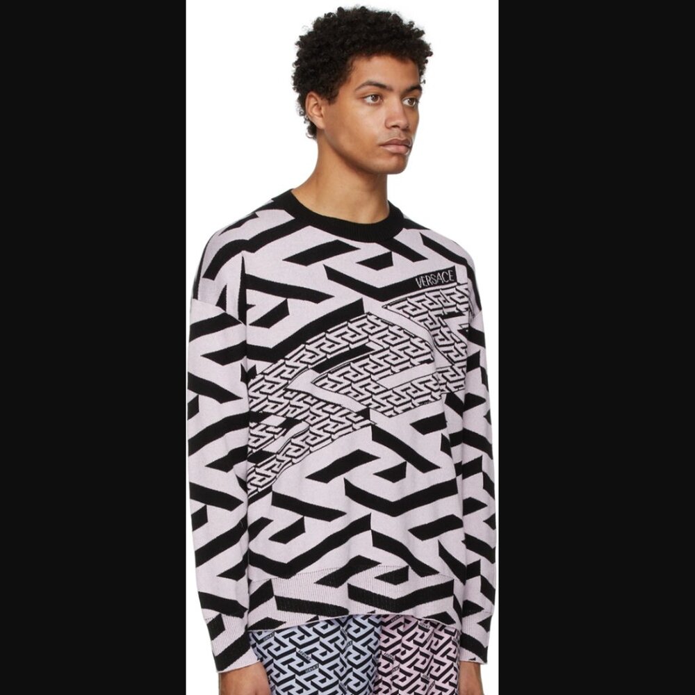 Versace Men's Greca Monogram Sweater - image 5